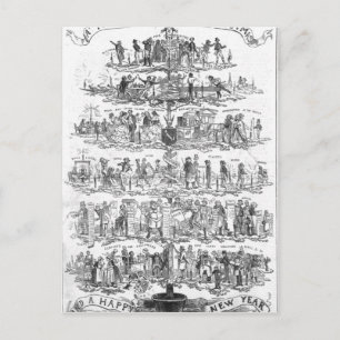 Der Weihnachtsbaum Feiertagspostkarte