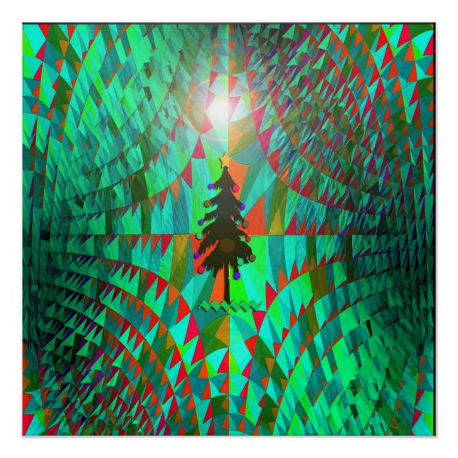 Der Weihnachtsbaum ist im Weltraum verloren.. Poster (Vorderseite)