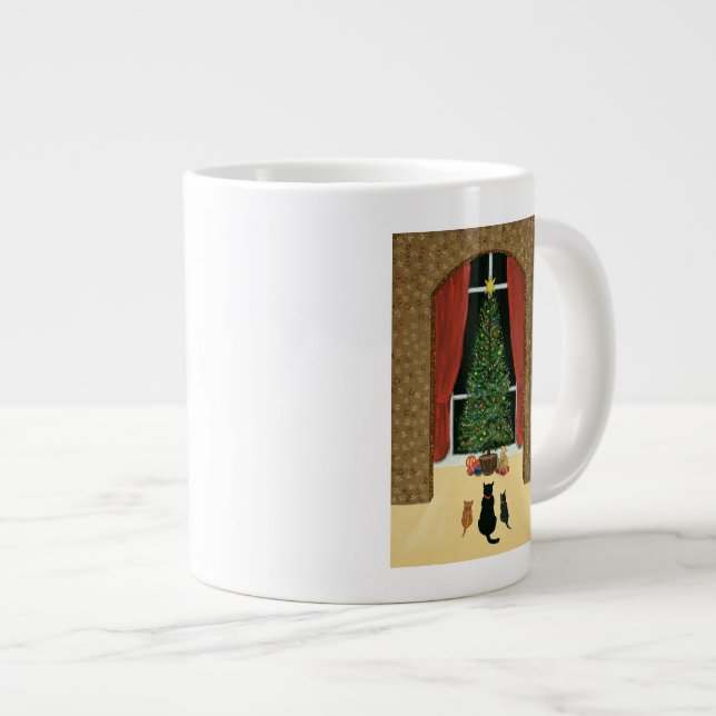 Der Weihnachtsbaum Jumbo-Tasse (Vorderseite Rechts)