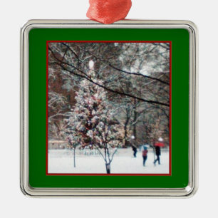 'Der Weihnachtsbaum' Silbernes Ornament