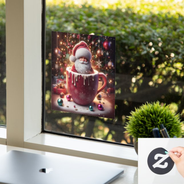 Der Weihnachtscup Fensteraufkleber (Büro)