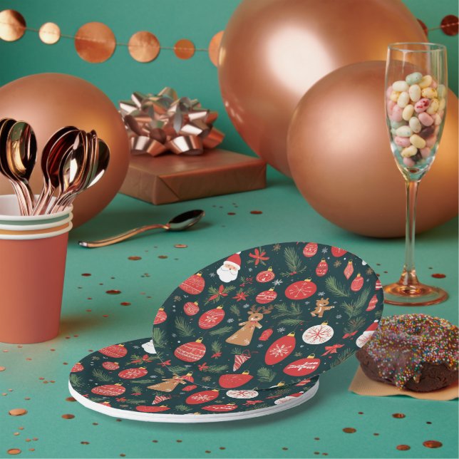 Der Weihnachtsgeist verkörpern, frohe Weihnachten Pappteller (Multi)