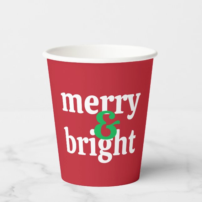 Der Weihnachtskalender "Merry & Bright" wird nach  Pappbecher (Vorderseite)
