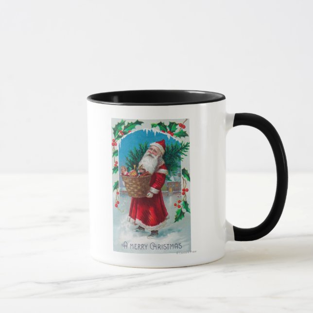 Der Weihnachtskorb der Spielzeugszene Tasse (Rechts)