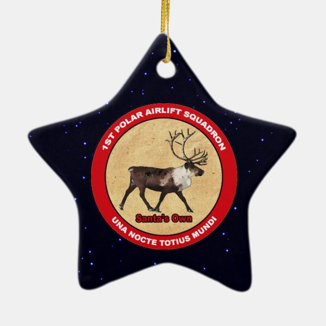Der Weihnachtsmann - 1. Polar Airlift-Squadron Keramik Ornament (Hinten)