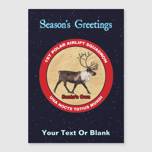Der Weihnachtsmann - 1. Polar Airlift-Squadron Magnetkarte (Vorderseite)