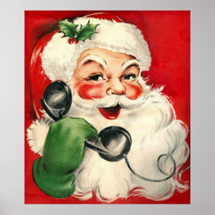 Der Weihnachtsmann am Telefon Poster