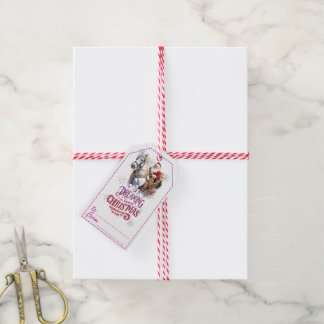 Der Weihnachtsmann auf dem Geschenkschild Geschenkanhänger