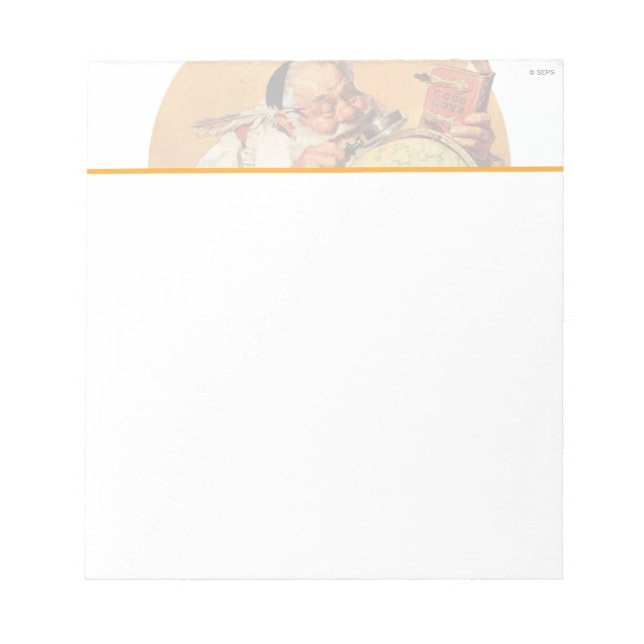 Der Weihnachtsmann auf dem Globus Notizblock (Vorderseite)