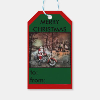 Der Weihnachtsmann auf dem Motorradhof Geschenkanhänger