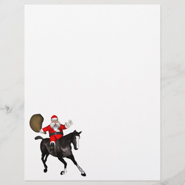 Der Weihnachtsmann auf dem Reiten (Vorderseite)