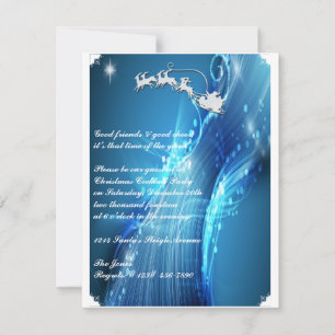 Der Weihnachtsmann auf der Blue Wave Party Einladu Einladung