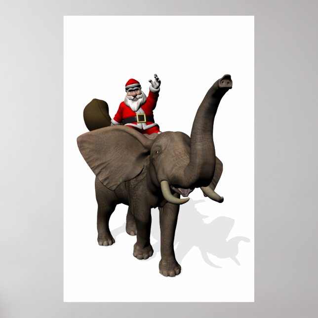 Der Weihnachtsmann auf Elephant Poster (Vorne)