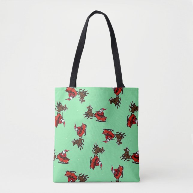 Der Weihnachtsmann auf Grün (Vorderseite)