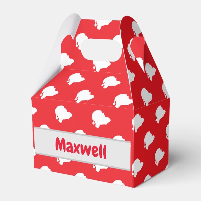 Der Weihnachtsmann auf rot Geschenkschachtel (Vorderseite)