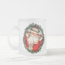 Der Weihnachtsmann auf Seilhandys Mattglastasse