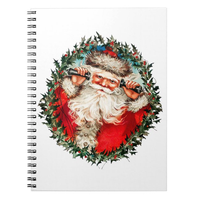 Der Weihnachtsmann auf Seilhandys Notizblock (Vorderseite)