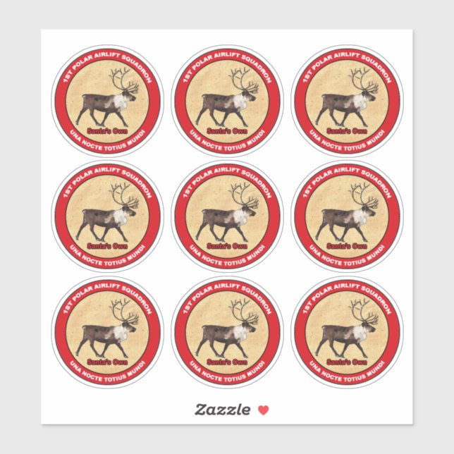 Der Weihnachtsmann - Aufkleber für den 1. Polar-Lu (Blatt)