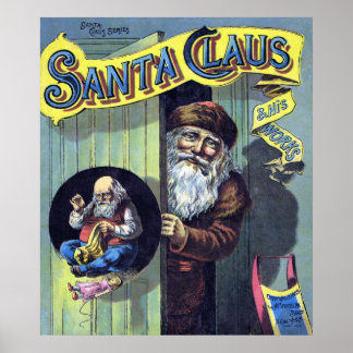 Der Weihnachtsmann aus dem Jahr 1889 Viktorianisch Poster