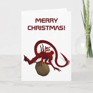 Der Weihnachtsmann aus dem Weltraum Feiertagskarte