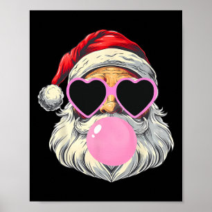 Der Weihnachtsmann bläst blubble gum pink sanft Ch Poster