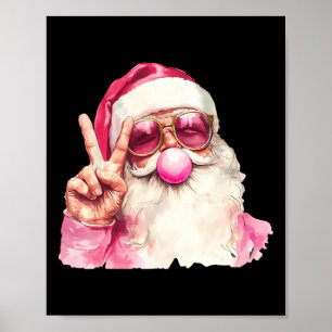 Der Weihnachtsmann bläst blubble gum pink sanft Ch Poster