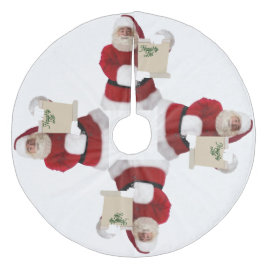 Der Weihnachtsmann; das schmutzige Baum-Rock Fleece Weihnachtsbaumdecke