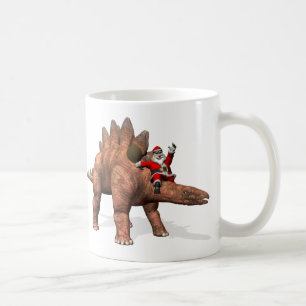 Der Weihnachtsmann fährt auf dem Stegosaurus Kaffeetasse