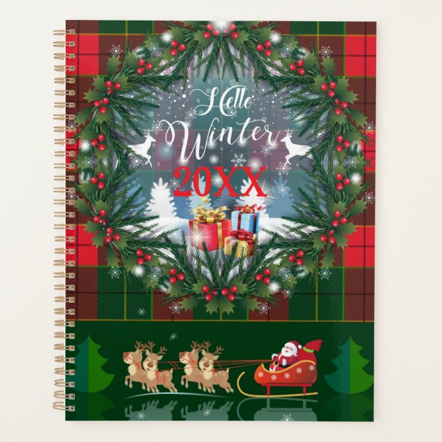 Der Weihnachtsmann fährt auf Schlitten unter der F Planer (Vorderseite)