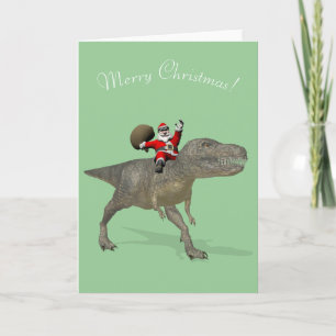 Der Weihnachtsmann fährt auf Trex Feiertagskarte