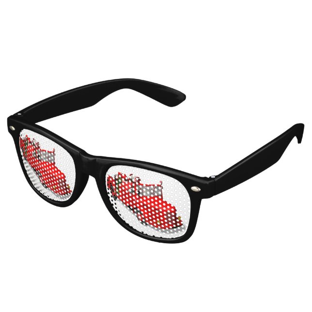 Der Weihnachtsmann fährt einen Feuerzug Sonnenbrille (Schrägansicht)