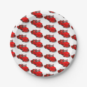 Der Weihnachtsmann fährt einen Motor Pappteller