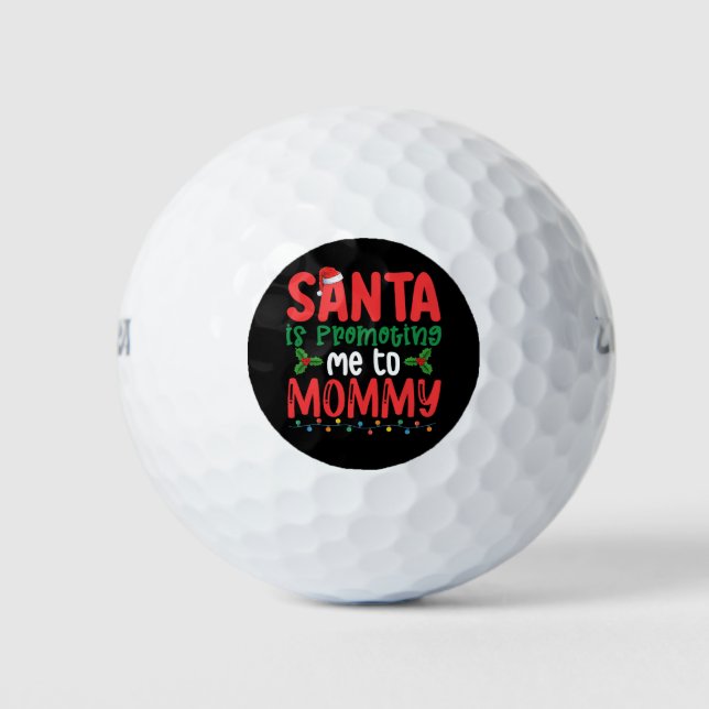 Der Weihnachtsmann fördert mich zu Weihnachten mei Golfball (Vorderseite)