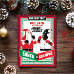Der Weihnachtsmann gegen Krampus Boxing passt gut  Feiertagskarte<br><div class="desc">Dieses Weihnachtsdesign sieht aus wie ein alter Spielbrief oder ein Filmplakat,  auf dem steht: "24. Dezember auf Ihrer Zuhause. Bekommst du Geschenke oder ein Schlägerchen? Der ultimative Kampf zwischen Gut und Böse." Großartiges Design für jeden,  der Weihnachtsfolklore,  Krampus und die ultimative Schlacht von Gut und Böse Liebe.</div>