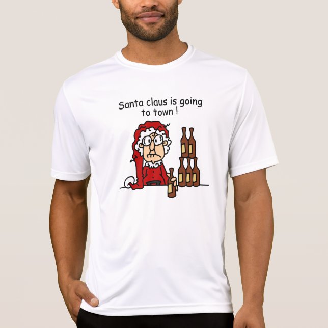 Der Weihnachtsmann geht in die Stadt T-Shirt (Vorderseite)
