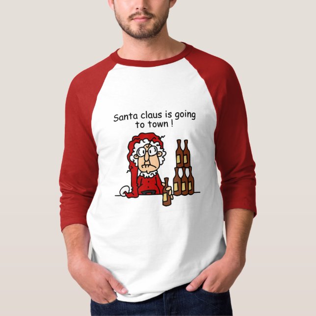 Der Weihnachtsmann geht in die Stadt T-Shirt (Vorderseite)