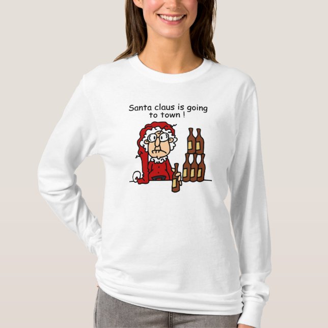Der Weihnachtsmann geht in die Stadt T-Shirt (Vorderseite)