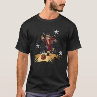 Der Weihnachtsmann gibt Bowling Xmas Geschenk für  T-Shirt