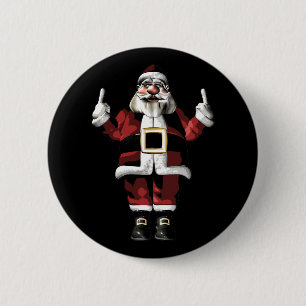 Der Weihnachtsmann gibt den Finger Button