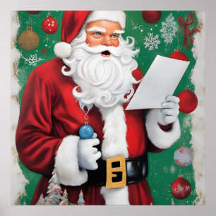 Der Weihnachtsmann glaubt Kunst, Weihnachten Weihn Poster