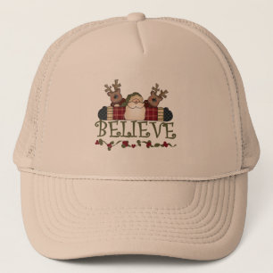 Der Weihnachtsmann glaubt T - Shirt und Geschenke Truckerkappe