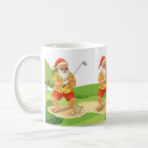 Der Weihnachtsmann golft Weihnachten im Juli Kaffeetasse