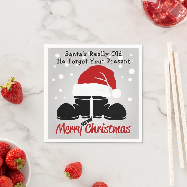 Der Weihnachtsmann hat das Papier Napkin wirklich  Serviette (Beispiel)