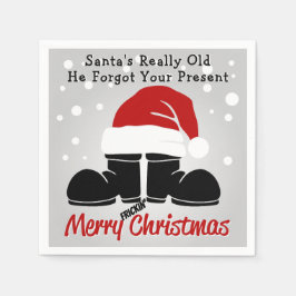 Der Weihnachtsmann hat das Papier Napkin wirklich  Serviette