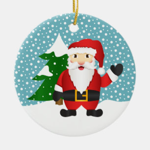 Der Weihnachtsmann hat Familiennamen und Weihnacht Keramik Ornament