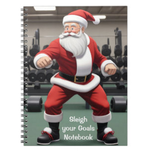 Der Weihnachtsmann im Gym Notizblock