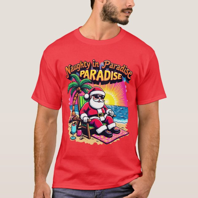 Der Weihnachtsmann im Paradies T-Shirt (Vorderseite)