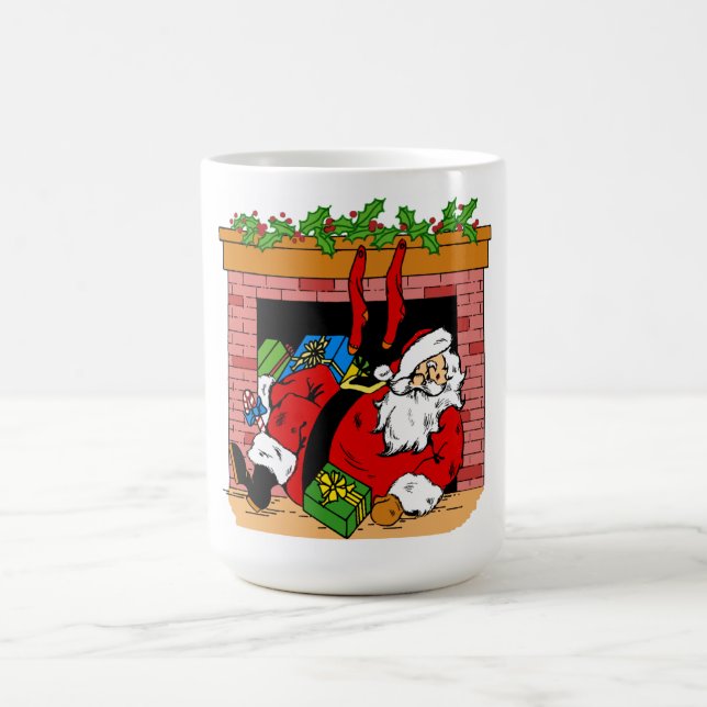 Der Weihnachtsmann im Schornstein Verwandlungstasse (Zentrum)