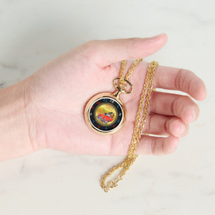 Der Weihnachtsmann in einem alten Oldtimer-Oldtime Armbanduhr