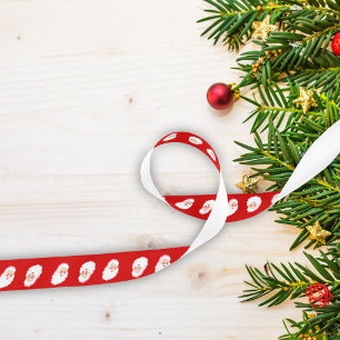 Der Weihnachtsmann in Pink Hat Vintag Red Christma Satinband